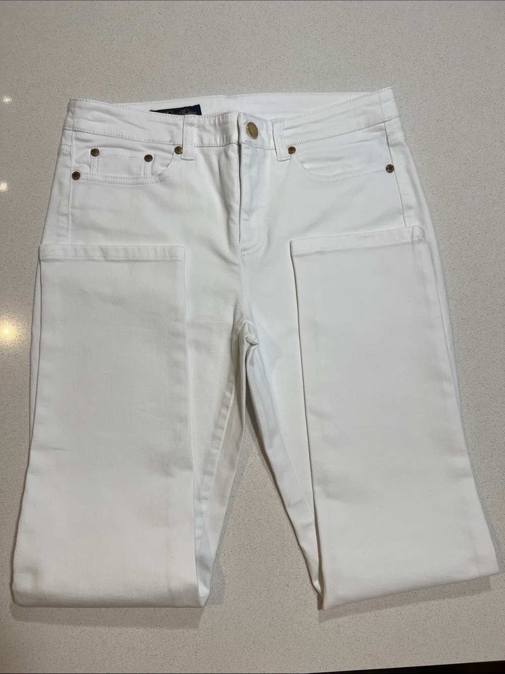 Brooks Brothers White Denim Ankle Jean Size 6. Like New. - Picture 7 of 10